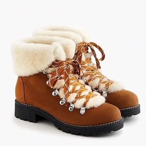 NWT J. Crew Nordic Boots Shearling $198-Size 9--